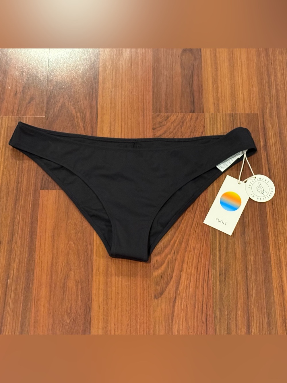 NWT Vuori Women's Black Aqua Bikini Bottoms 
Size L / XL Athleta Lululemon